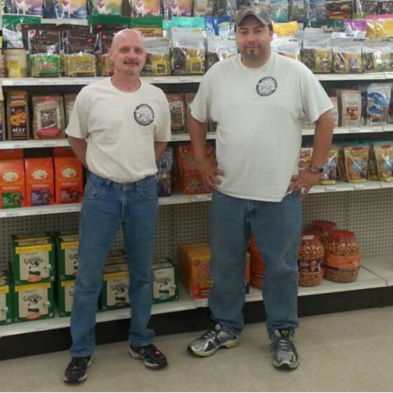 Jerry Bair and Dave Cyzeski, founders of Waggin Wheels Pet Supply